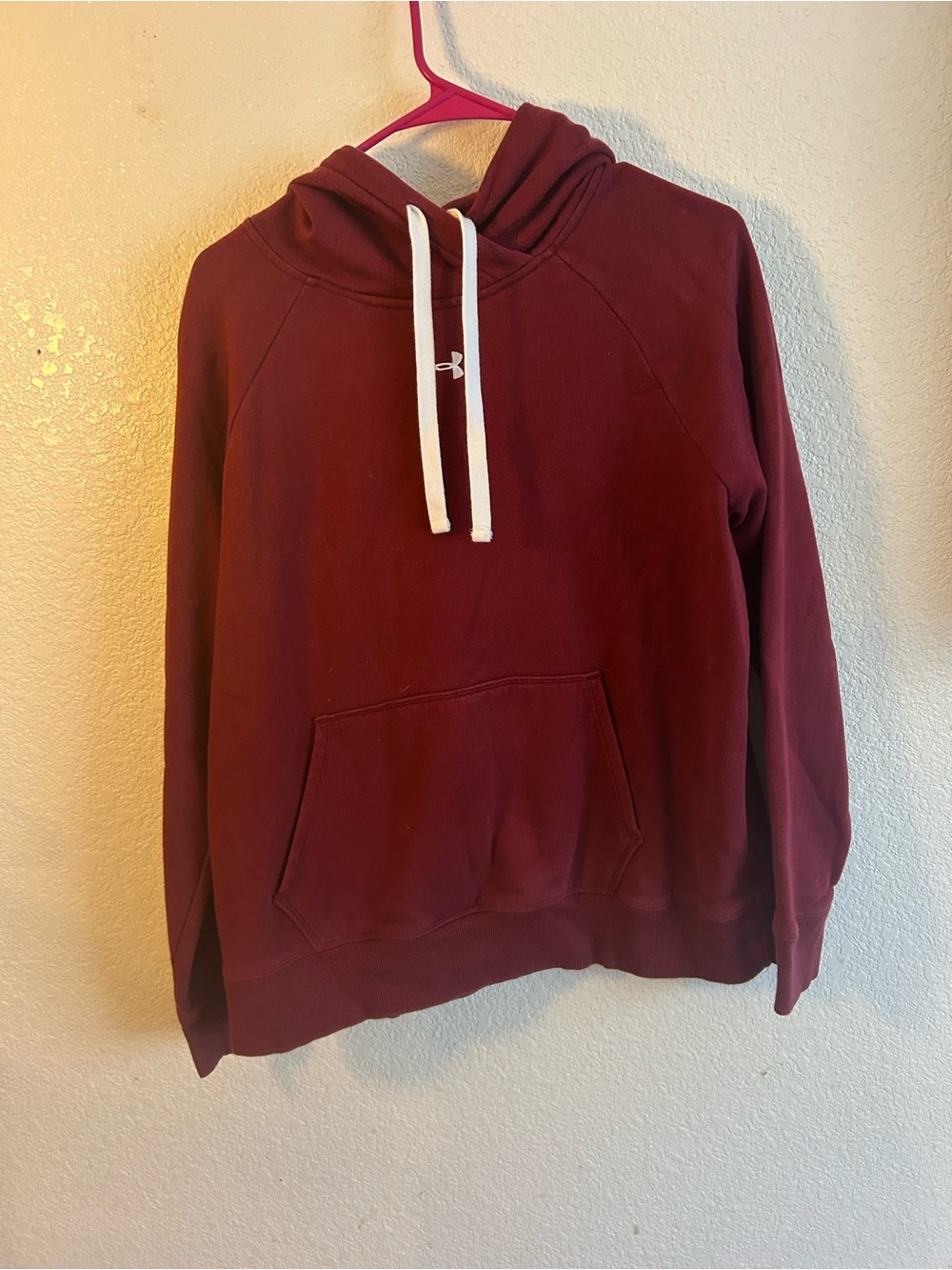 LG Women’s Maroon Hoodie with White Drawstrings